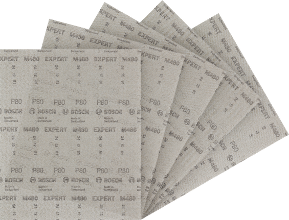 Bosch EXPERT M480 Sanding Net G80 feuilles pour ponceuses orbitales.