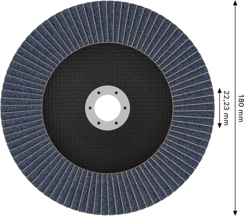 Disque à lamelles Bosch X451 180 mm G80 pour le meulage des métaux.