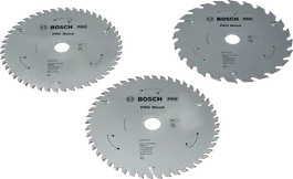 Lame de scie circulaire Bosch PRO pour bois, 165 mm, lot de 3.