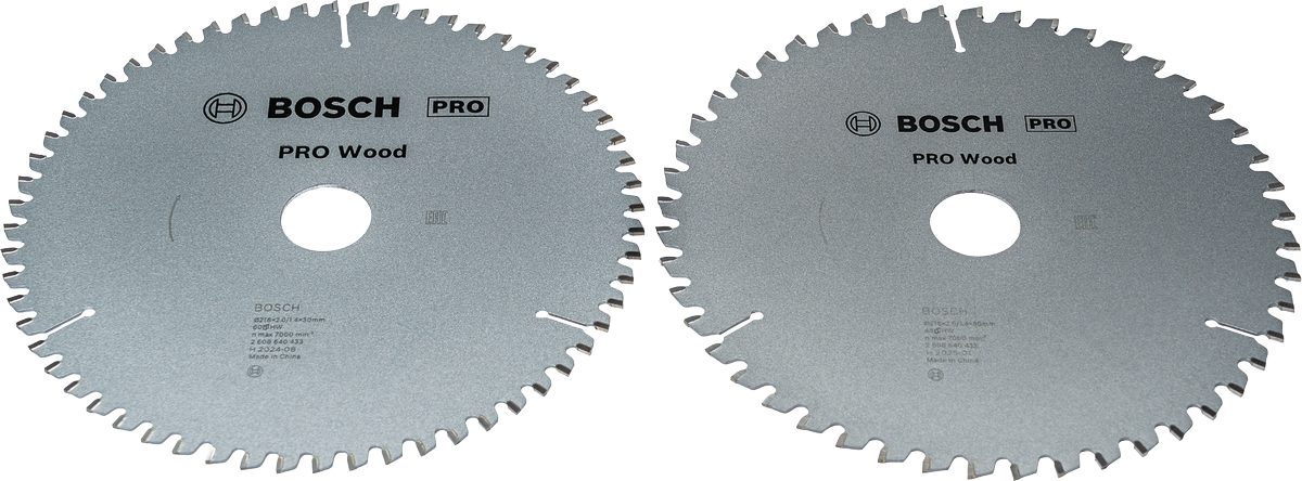 Lame de scie circulaire Bosch PRO pour bois, 216 mm, paquet de 2 pièces.