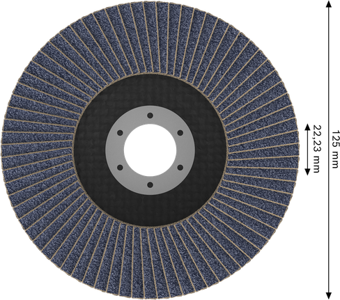 Disque à lamelles Bosch X451 125 mm G60 pour le meulage du métal.