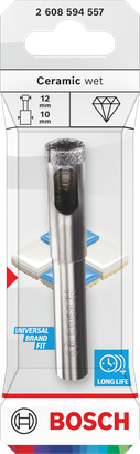 Foret à eau céramique Bosch 12 mm pour carrelage.