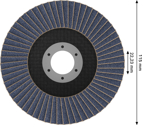 Disque à lamelles Bosch X451 115 mm G40 pour meulage.