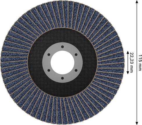 Disque à lamelles Bosch X451 115 mm G80 T27 pour meulage.
