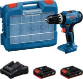 Ensemble perceuse sans fil Bosch GSB 18V-25 avec coffret et batteries.