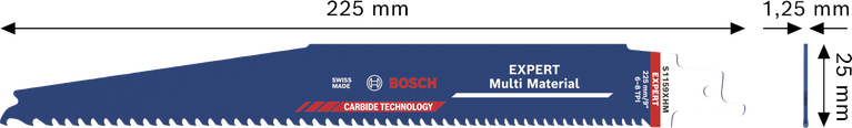 Lame de scie alternative en carbure Bosch EXPERT Multi Material S1159XHM.