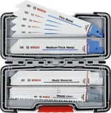 Jeu de 20 lames de scie alternative Bosch pour bois et métal.