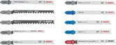 Jeu de lames de scie sauteuse multi-matériaux Bosch , 10 pièces.