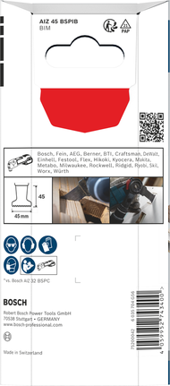 Lame de coupe plongeante Bosch PRO AIZ 45 BSPIB 45x45 mm, lot de 5.