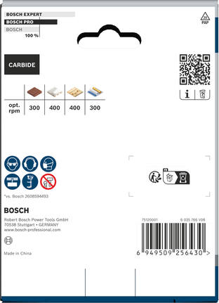 Scie cloche filetée Bosch PRO pour matériaux de construction, dents en carbure.