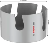Scie cloche filetée Bosch PRO pour matériaux de construction 105 mm.