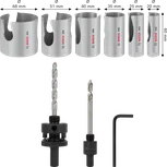 Jeu de scies cloches filetées Bosch PRO pour matériaux de construction, 9 pièces.