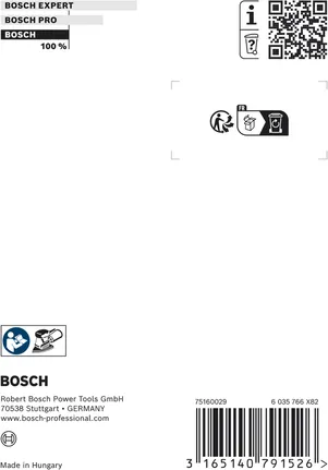 Plateau de ponçage Bosch 93 x 183 mm pour usage professionnel.