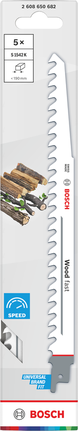 Lame de scie Bosch S1542K pour une coupe rapide du bois.