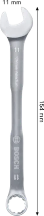 Clé mixte Bosch 11 mm en chrome vanadium.