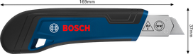 Couteau Bosch à lame sécable de 18 mm avec lame en acier SK5.