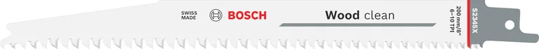 Lame de scie Bosch Wood Clean S2345X HCS pour des coupes de bois précises.