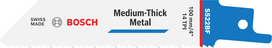Lame Bosch S522BF pour la découpe de métaux d'épaisseur moyenne.