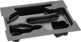 Plateau d'insertion Bosch pour le rangement des accessoires d'outils électriques.