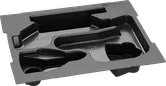 Plateau d'insertion Bosch pour le rangement des accessoires d'outils électriques.