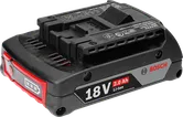 Batteria agli ioni di litio Bosch da 18 V e 2,0 Ah.