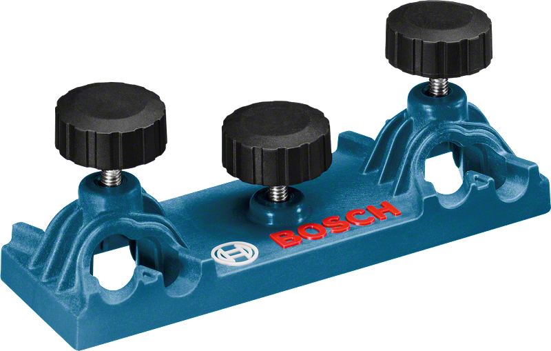 Accessorio del sistema OFZ Bosch con tre manopole di regolazione.
