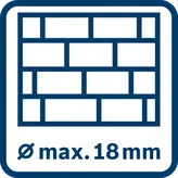 Bosch GBH 18V-18 Bohrhammer mit Seitengriff.