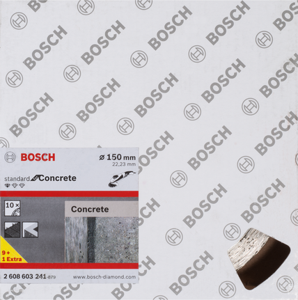 Disco da taglio per calcestruzzo standard Bosch da 150 mm.