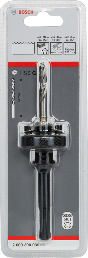 Adattatore Bosch SDS plus per seghe a tazza HSS-G.
