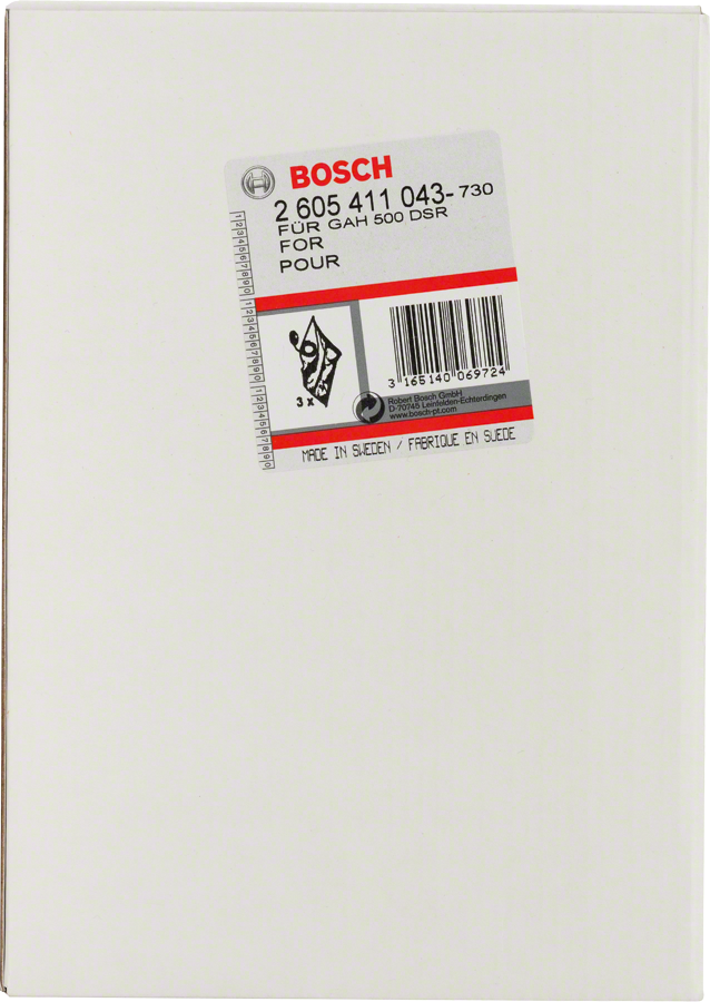 Confezione di sacchetti per la polvere in pile Bosch.