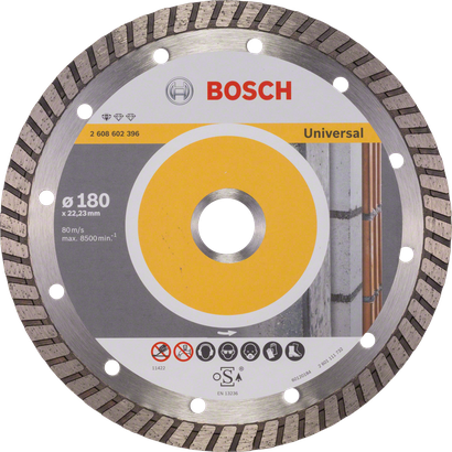 Disco da taglio diamantato Bosch Standard per Universal Turbo da 180 mm.