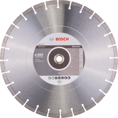 Disco da taglio diamantato abrasivo Bosch Standard da 400 mm.