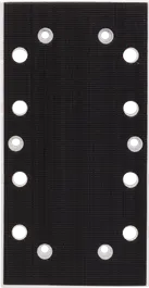 Piastra abrasiva Bosch 93x185 mm con fori multipli.