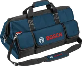 Borsa portautensili Bosch con tracolla e tasche anteriori.