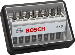 Set di punte per cacciavite Robust Line Extra Hard Bosch da 8 pezzi.