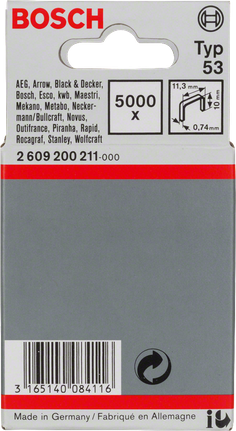 Graffette Bosch Typ 53 da 11,3 mm.