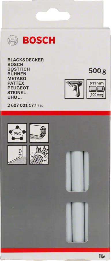 Stick di colla Bosch da 11 mm x 200 mm per pistole per colla a caldo.