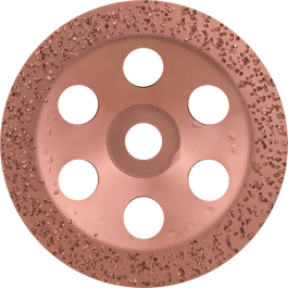 Testa di levigatura abrasiva piatta grossa in carburo di tungsteno Bosch da 180 mm.