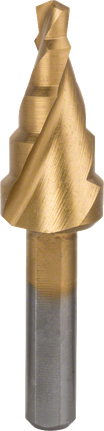 Punta a gradini Bosch HSS-TiN da 4-12 mm per la foratura del metallo.