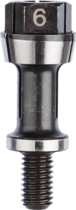 Pinza di serraggio Bosch con dado di bloccaggio, diametro 6 mm.
