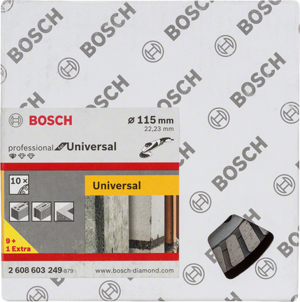 Disco da taglio diamantato Bosch Universal Turbo 115 mm.