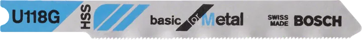 Lama per seghetto alternativo Bosch U 118 G per metalli molto sottili.