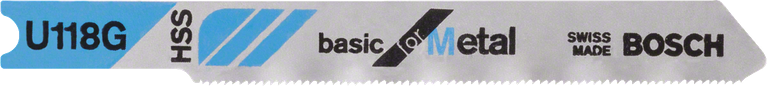 Lama per seghetto alternativo Bosch U 118 G per metalli molto sottili.