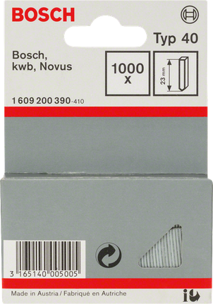 Punti metallici Bosch tipo 40 da 23 mm.