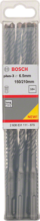 Punte per trapano a percussione Bosch SDS plus-3 6,5 mm 150/210 mm.