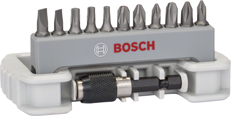 Set di punte per cacciavite Bosch da 11 pezzi con supporto PH/PZ/T/S.