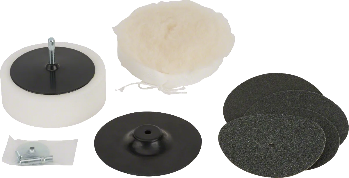 Set di lucidatura Bosch S24 da 8 pezzi per trapano da 125 mm.