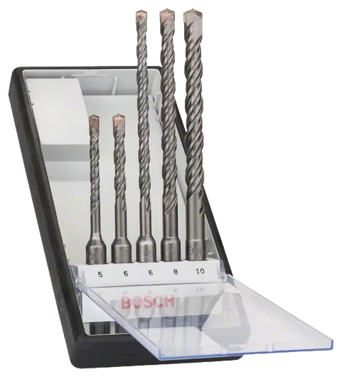 Set di punte da trapano SDS plus-5 Robust Line Bosch da 5 pezzi.