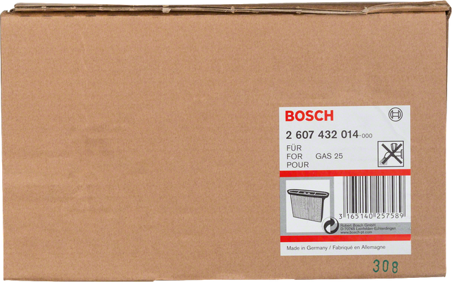 Scatola filtro a soffietto in cellulosa Bosch .