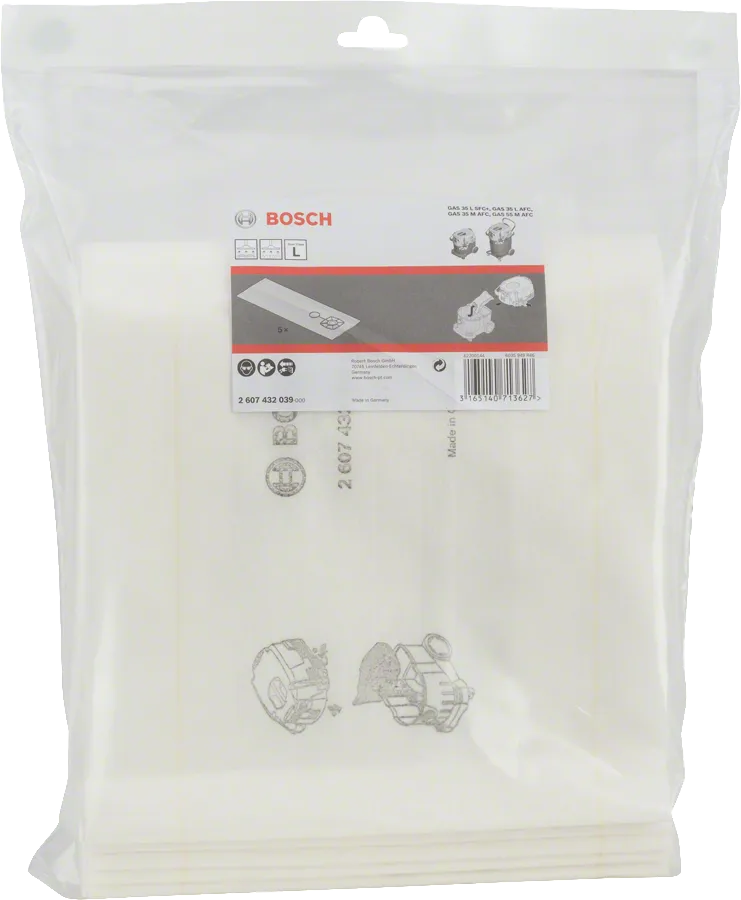 Confezione di sacchetti filtro bagnati Bosch.